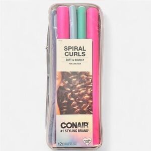 Conair Foam Rollers for Spiral Curls Soft & Bouncy Hair 12 pc Retro Glam